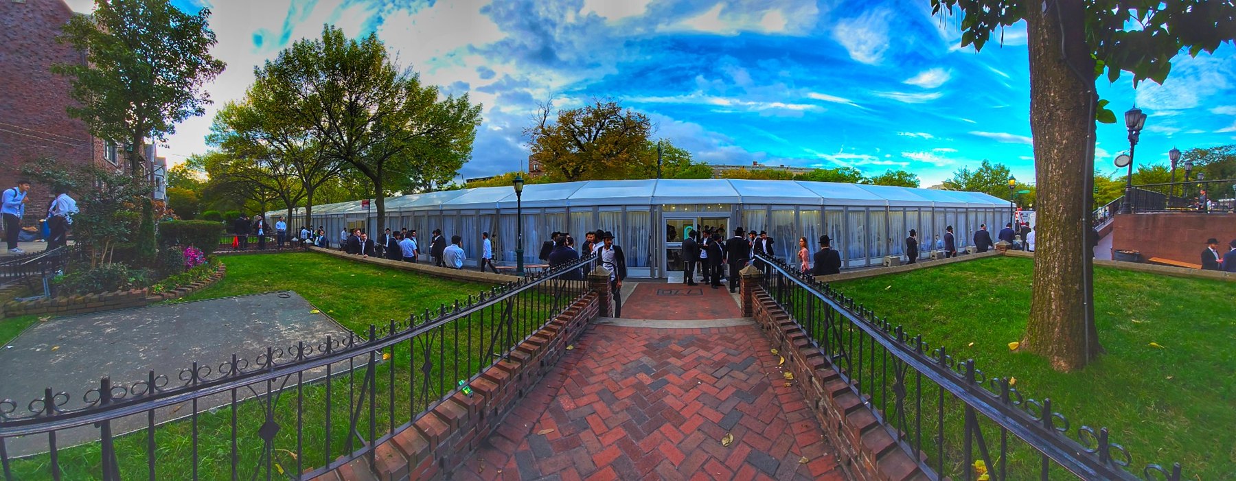 Wide exterior view of the Tent at 770